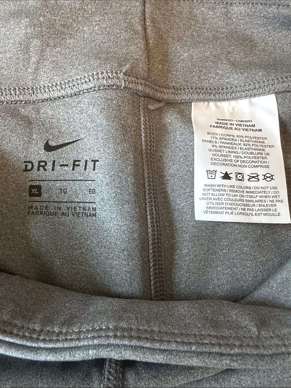 Nike stretchy gray